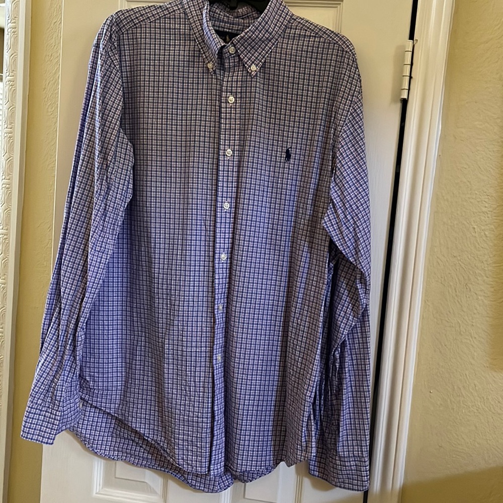 Ralph Lauren-Classic Fit-Button Down Polo Shirt-XL